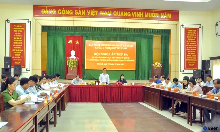 Đảng bộ xã Kế Sách tại hội nghị sơ kết lần thứ ba