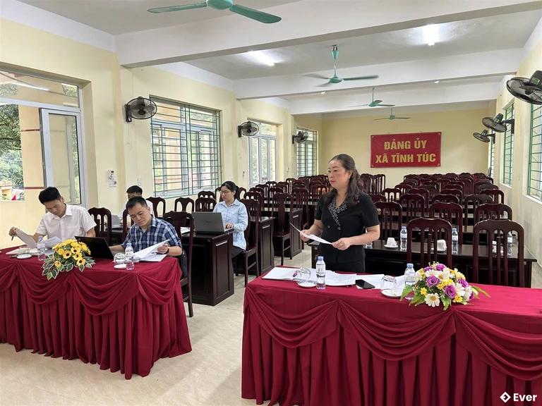 Đảng ủy xã Tĩnh Túc, tỉnh Cao Bằng ngày đầu vận hành chính quyền xã mới