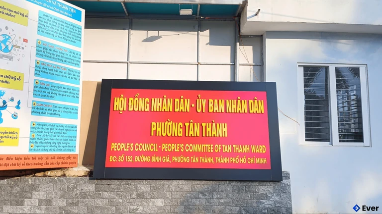 Địa chỉ trụ sở hành chính phường Tân Thành