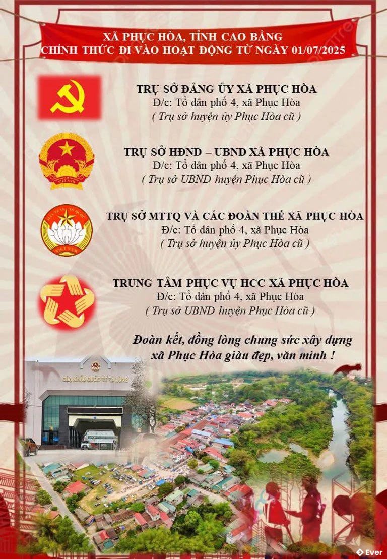 Địa chỉ trụ sở hành chính xã Phục Hòa