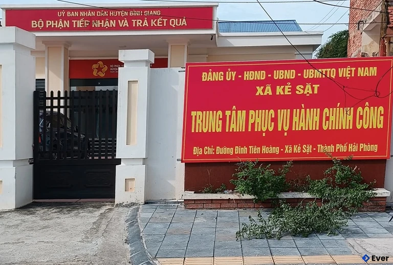 Địa chỉ trung tâm phục vụ hành chính công xã Kẻ Sặt, Hải Phòng sau sáp nhập