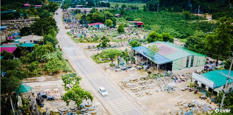 Diện mạo nông thôn tại làng nghề chế tác đá cảnh thôn Sỏi, xã An Nghĩa