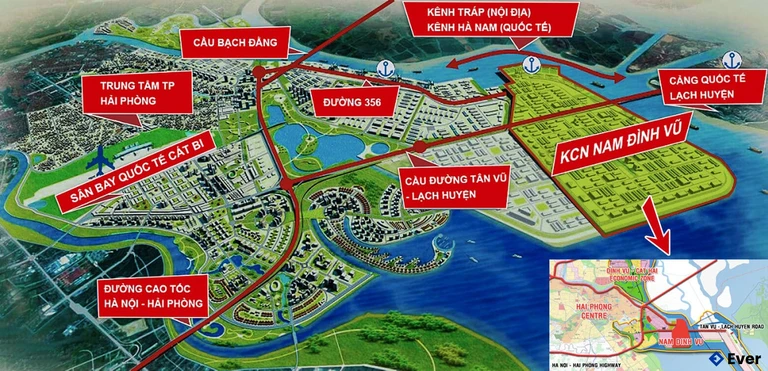 Định hướng hoàn thiện hạ tầng KCN Nam Đình Vũ