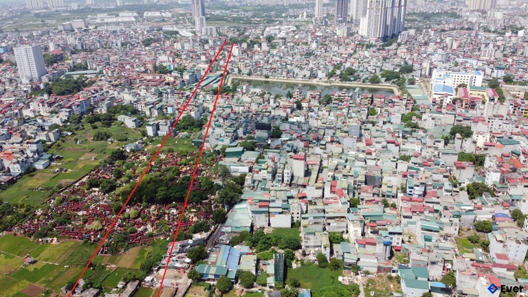 Dự án giao thông qua khu vực nghĩa trang phường Khương Đình