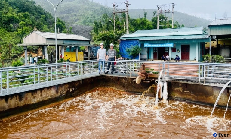 Hệ thống xử lý nước thải tại xã Điền Xá