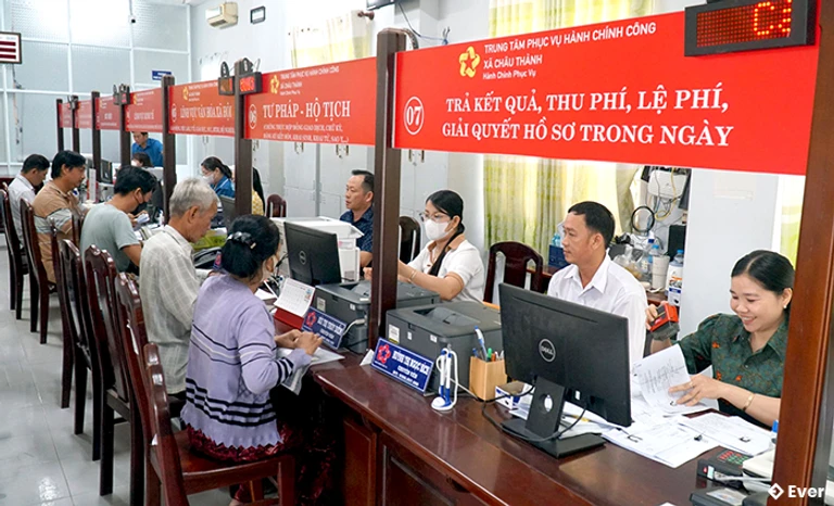 Hoạt động giải quyết thủ tục hành chính tại xã Châu Thành