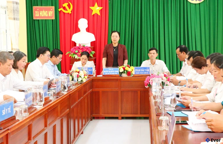 Hoạt động hành chính tại xã Hưng Mỹ giai đoạn sau sáp nhập