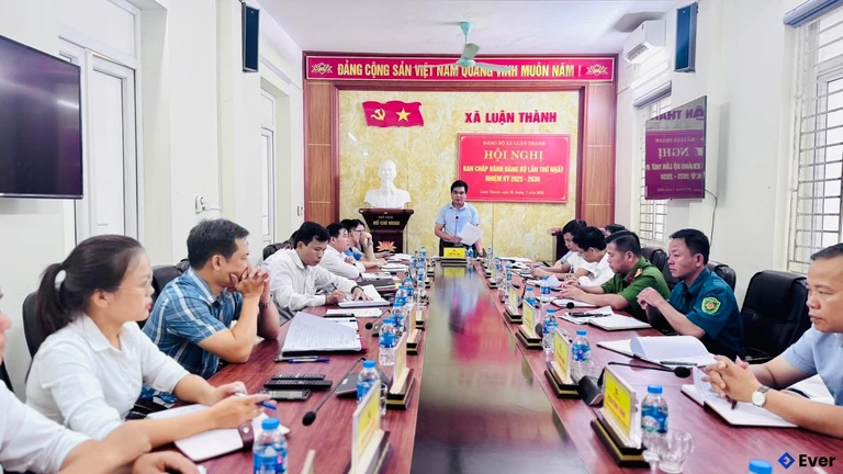 Hội nghị ban chấp hành đảng bộ lần thứ nhất tại xã Luận Thành