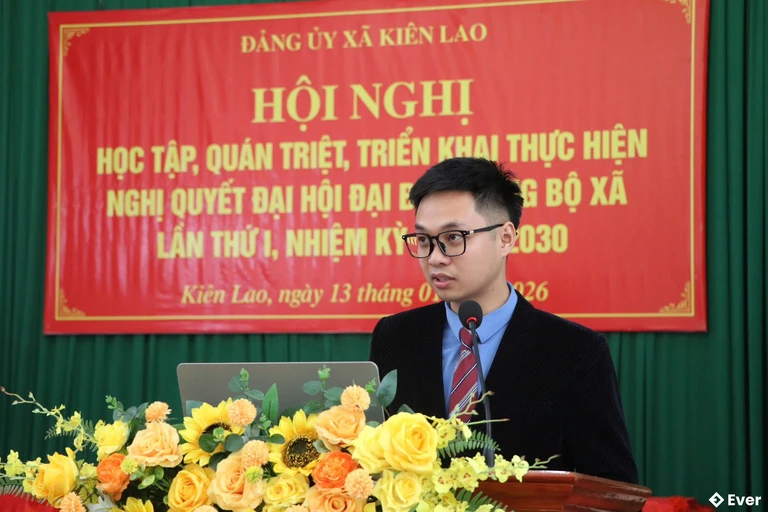 Hội nghị học tập, quán triệt và triển khai thực hiện Nghị quyết Đại hội Đảng bộ xã Kiên Lao