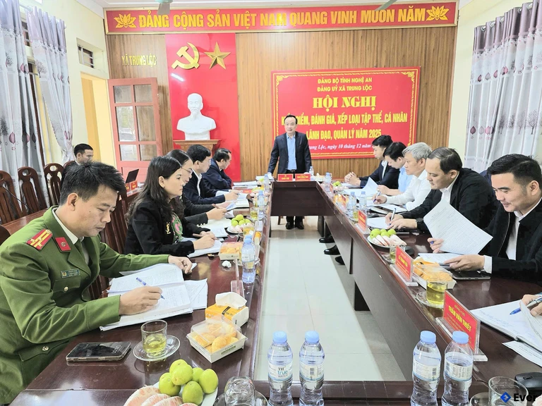 Hội nghị tại xã Trung Lộc sau sáp nhập