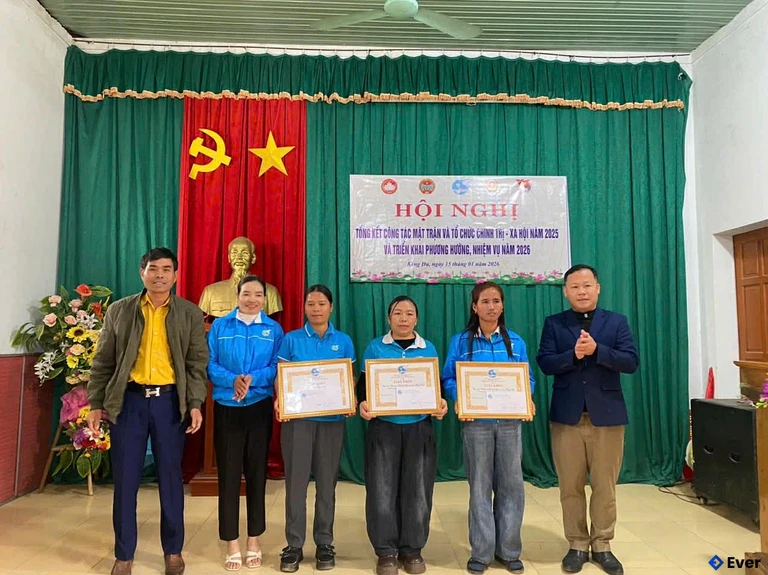 Hội nghị tổng kết công tác mặt trận và tổ chức chính trị - xã hội năm 2025 tại xã Keng Đu