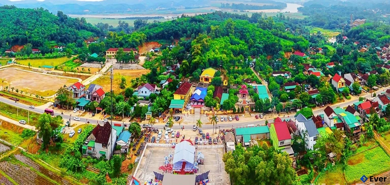 Khu vực dân cư trung tâm xã Anh Sơn sau sáp nhập