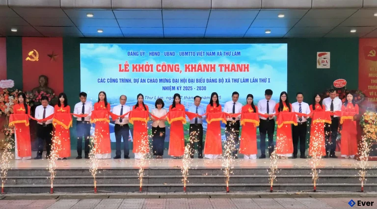 Lễ khởi công khánh thành các công trình dự án tại trụ sở hành chính xã Thư Lâm