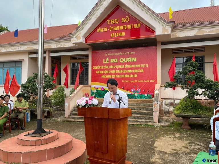 Lễ ra quân tổ chức tại xã Ea Hiao