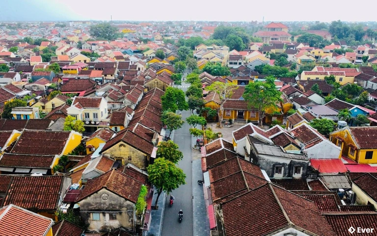 Một góc Đô thị cổ Hội An nhìn từ trên cao