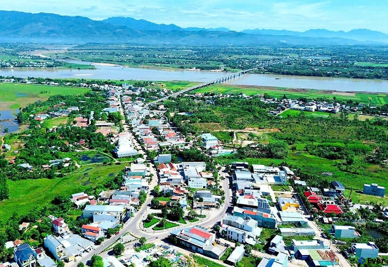 Một góc xã Thu Bồn nhìn từ trên cao