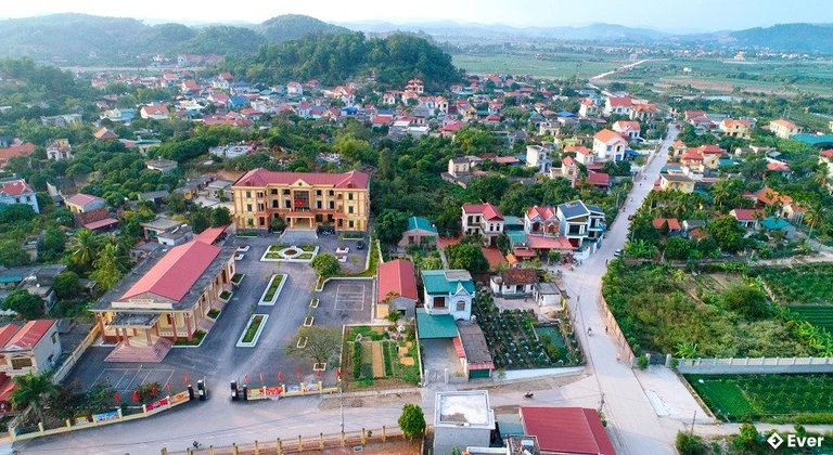 Một phần xã Cẩm Giàng, Hải Phòng sau sáp nhập chụp từ trên cao