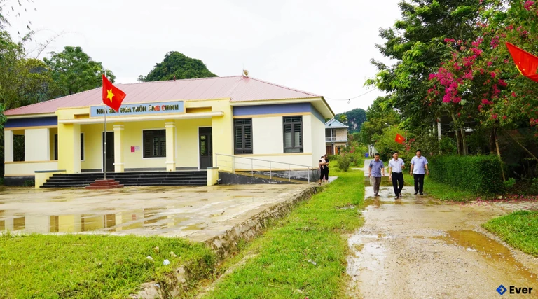 Nhà văn hóa thôn ở xã Tân Thành được đầu tư xây dựng khang trang