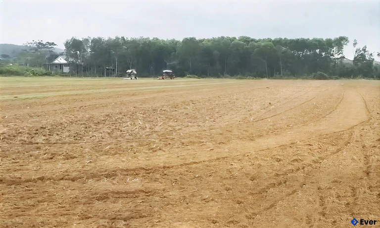 Nông dân Hương Xuân đang cải tạo đất, chuẩn bị xuống giống dưa chuột liên kết