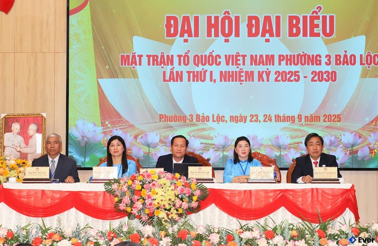 Phường 3 Bảo Lộc tổ chức đại hội đại biểu lần thứ I, nhiệm kỳ 2025 - 2030.