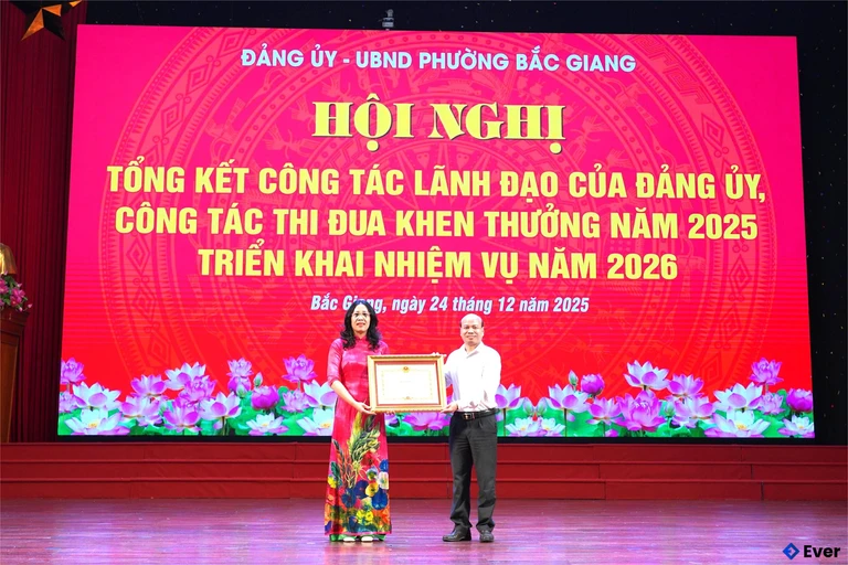 Phường Bắc Giang tổ chức hội nghị tổng kết công tác lãnh đạo Đảng ủy, triển khai nhiệm vụ 2026