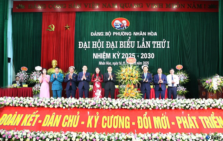 Phường Nhân Hòa tổ chức đại hội đại biểu lần thứ I, nhiệm kỳ 2025 - 2030