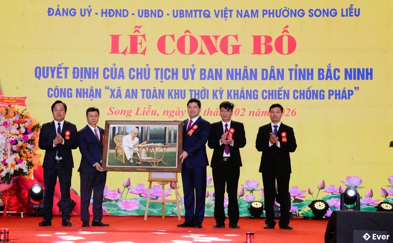 Phường Song Liễu tổ chức lễ công bố an toàn khu kháng chiến Pháp Song Liễu