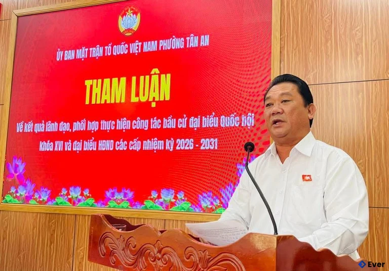 Phường Tân An tổ chức tham luận kết quả lãnh đạo, phối hợp thực hiện công tác bầu cử đại biểu quốc hội