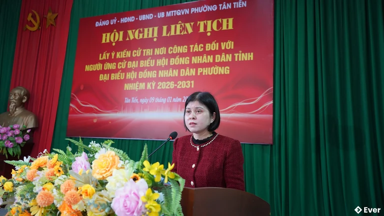 Phường Tân Tiến tổ chức hội nghị liên tịch nhiệm kỳ 2026 - 2031