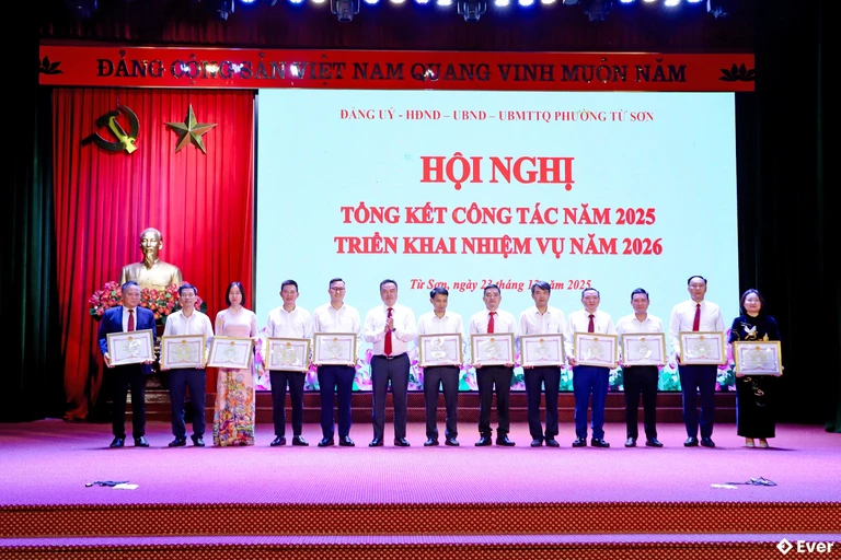 Phường Từ Sơn tổ chức hội nghị tổng kết công tác 2025, triển khai nhiệm vụ năm 2026