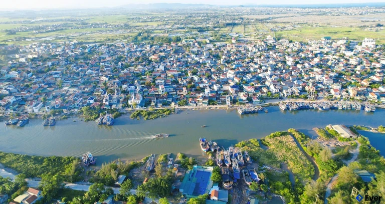 Quảng cảnh xã Quỳnh Phú thơ mộng bên dòng sông