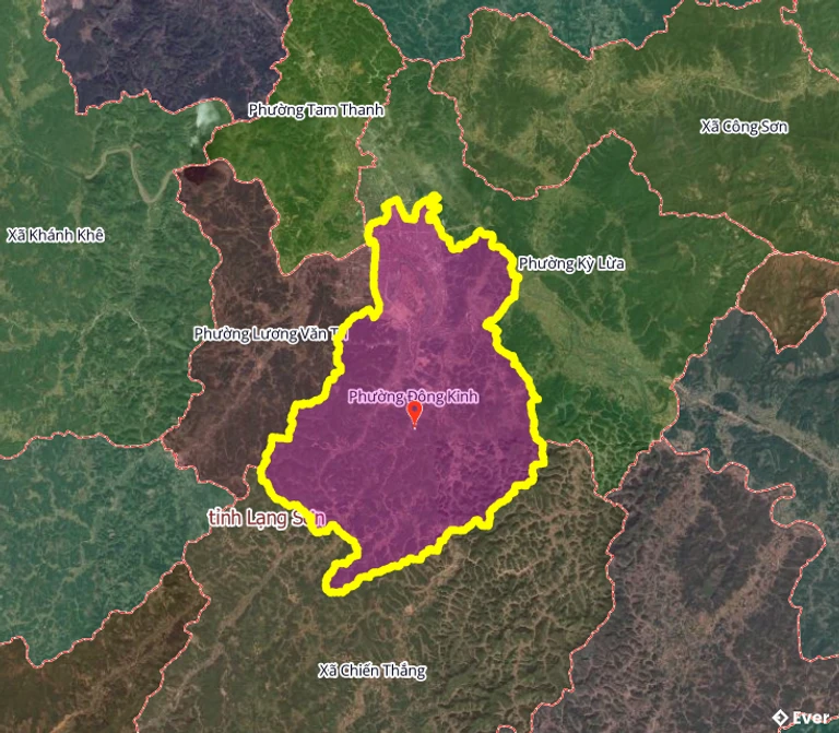 Ranh giới hành chính phường Kỳ Lừa
