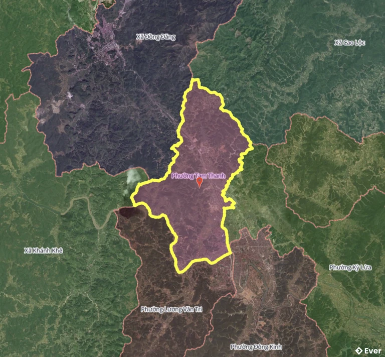 Ranh giới hành chính phường Tam Thanh