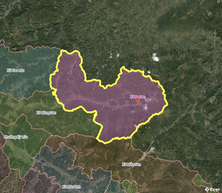 Ranh giới hành chính xã Ba Sơn