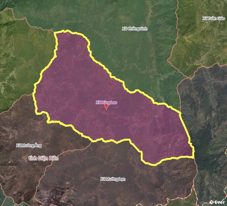 Ranh giới hành chính xã Búng Lao