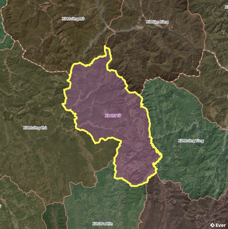 Ranh giới hành chính xã Chà Tở