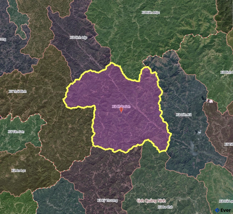 Ranh giới hành chính xã Châu Sơn