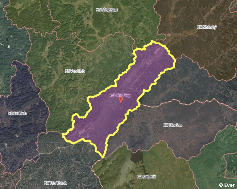 Ranh giới hành chính xã Chi Lăng