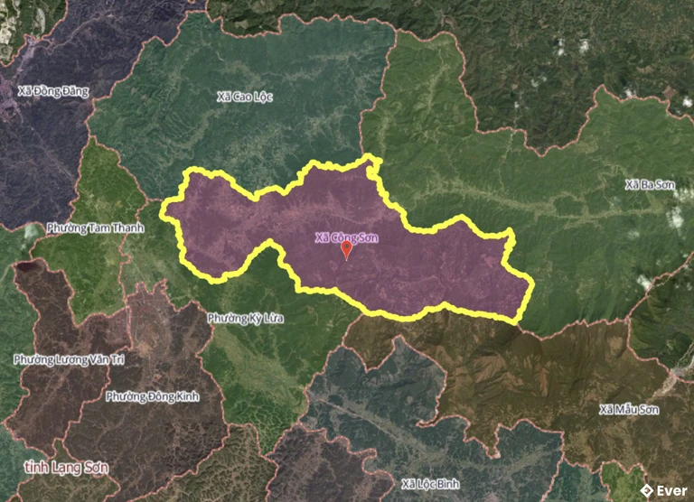 Ranh giới hành chính xã Công Sơn