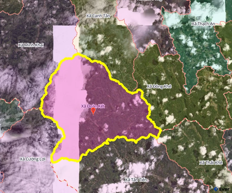 Ranh giới hành chính xã Đoàn Kết