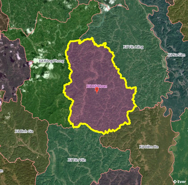 Ranh giới hành chính xã Hội Hoan
