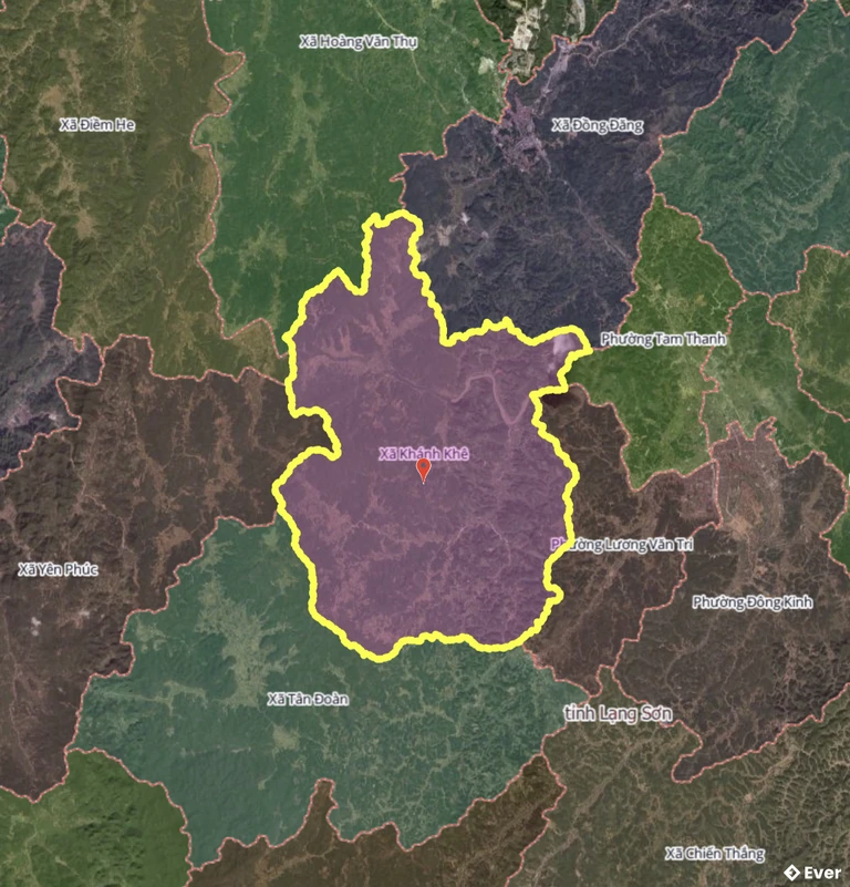 Ranh giới hành chính xã Khánh Khê