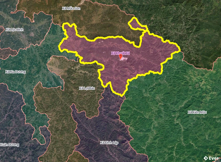 Ranh giới hành chính xã Khuất Xá