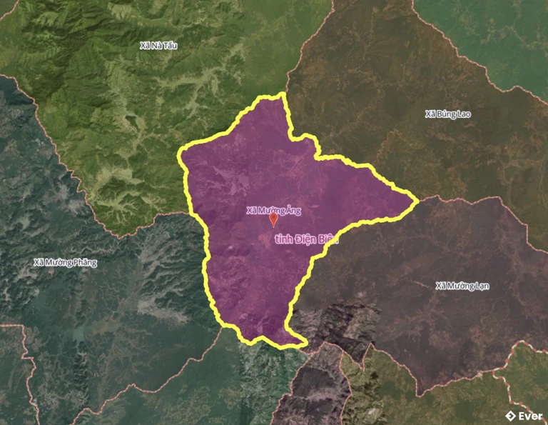 Ranh giới hành chính xã Mường Ảng