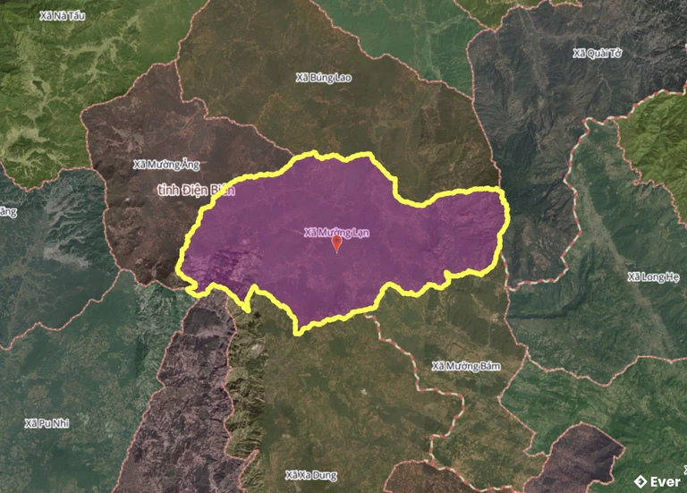 Ranh giới hành chính xã Mường Lạn