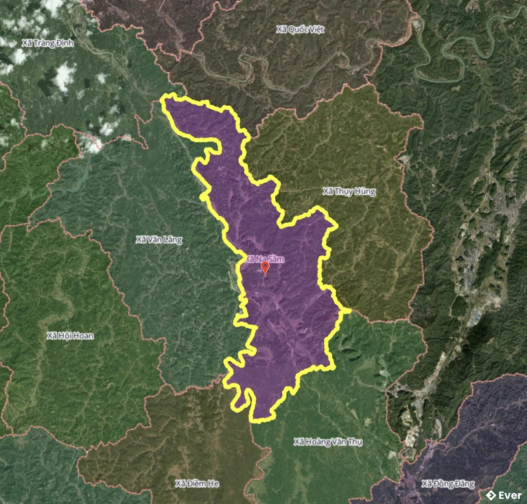 Ranh giới hành chính xã Na Sầm