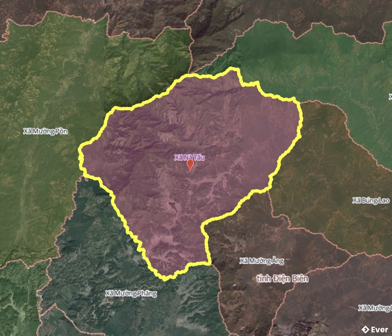 Ranh giới hành chính xã Nà Tấu