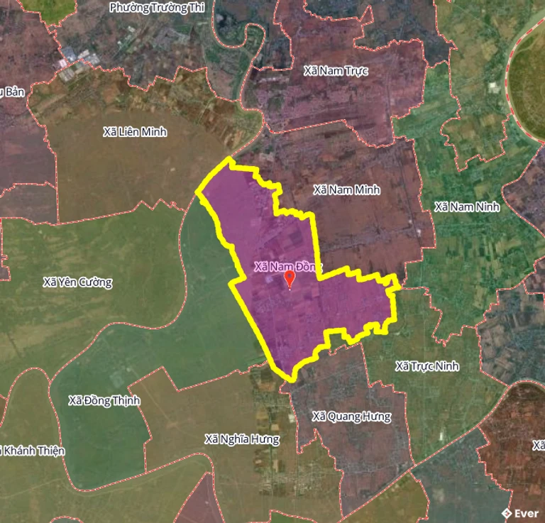 Ranh giới hành chính xã Nam Đồng
