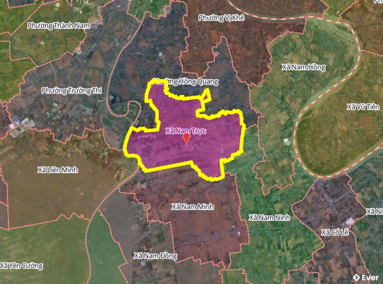 Ranh giới hành chính xã Nam Trực