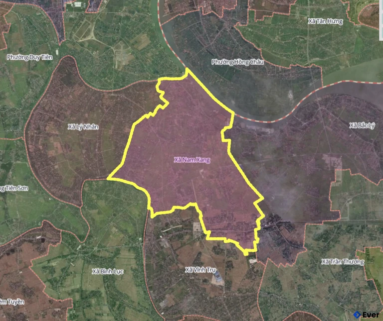 Ranh giới hành chính xã Nam Xang